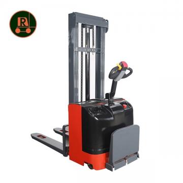 Factory supplying 1.5-2 tones warehouse electric forklift truck 1.5 ton walkie full pallet stacker price small