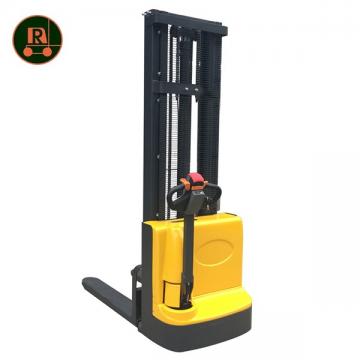 Automatic Ride On Electric Pallet Stacker AC Motor 1500kg Yellow Color