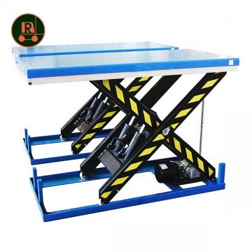 Mini Manual Mechanical Scissor Lift Table 150kg With Safety Wheel Guard